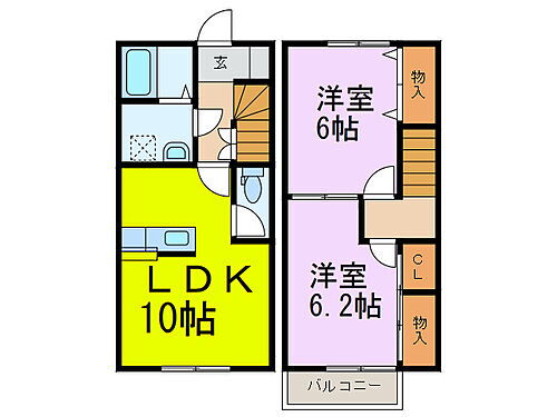埼玉県加須市下樋遣川 栗橋駅 2LDK アパート 賃貸物件詳細