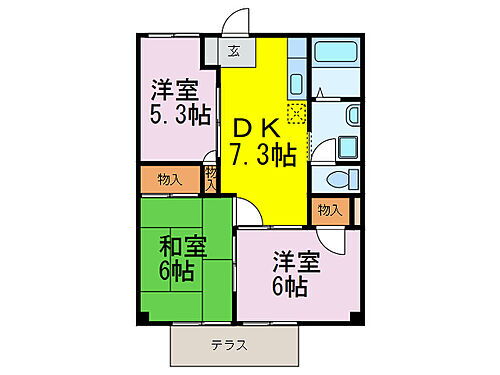 埼玉県加須市花崎1丁目 花崎駅 3DK アパート 賃貸物件詳細