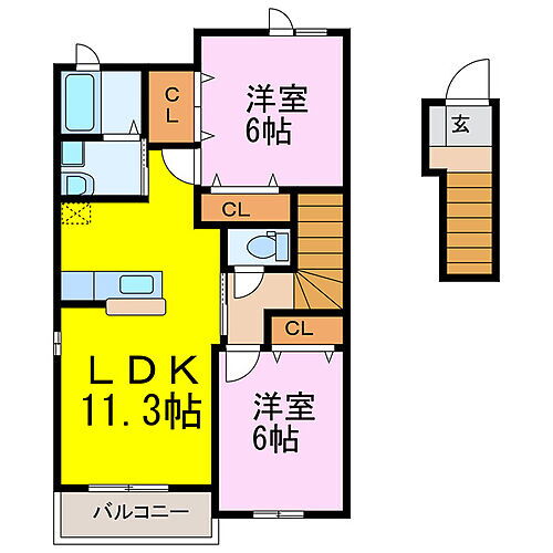 埼玉県久喜市南栗橋1丁目 南栗橋駅 2LDK アパート 賃貸物件詳細