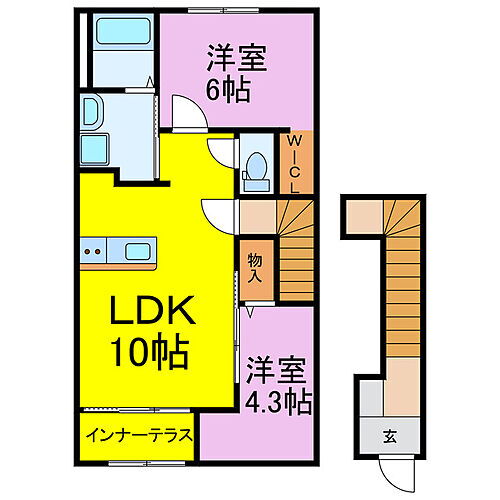 ロンサール羽生 2階 2LDK 賃貸物件詳細
