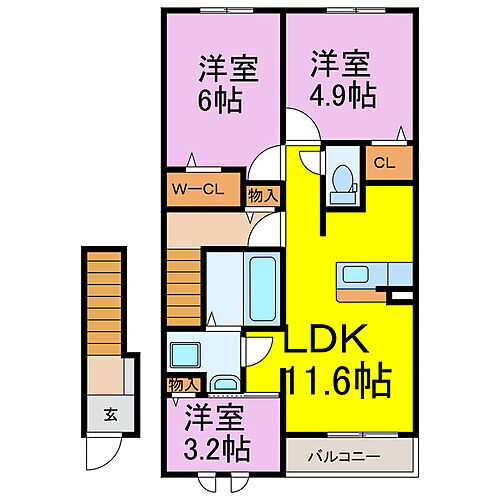 埼玉県羽生市北3丁目 羽生駅 3LDK アパート 賃貸物件詳細