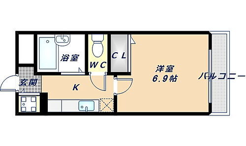 リバーサイド金岡ＩＩ番館 2階 1K 賃貸物件詳細