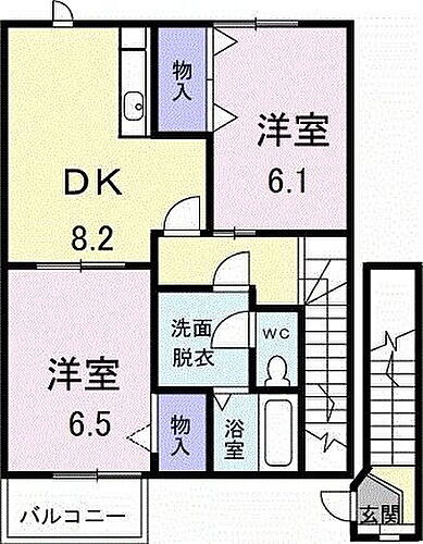 岐阜県岐阜市長良校文町 名鉄岐阜駅 2DK アパート 賃貸物件詳細