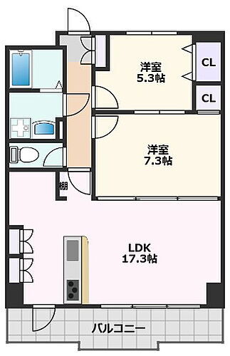 プロスパーみなみすいた公園 4階 2LDK 賃貸物件詳細