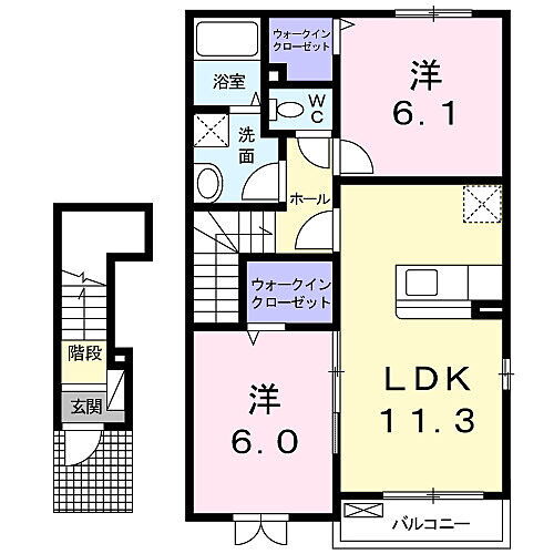 岡山県倉敷市玉島黒崎新町9-1 新倉敷駅 2LDK アパート 賃貸物件詳細
