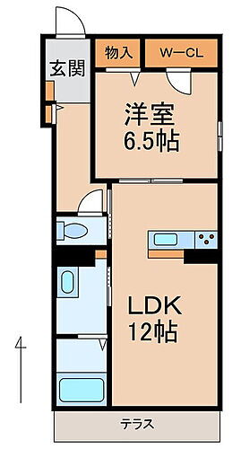 シャーメゾン黒田 1階 1LDK 賃貸物件詳細