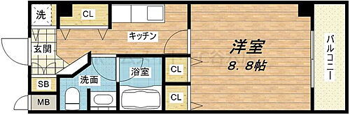 カスタリア堺筋本町 7階 1K 賃貸物件詳細