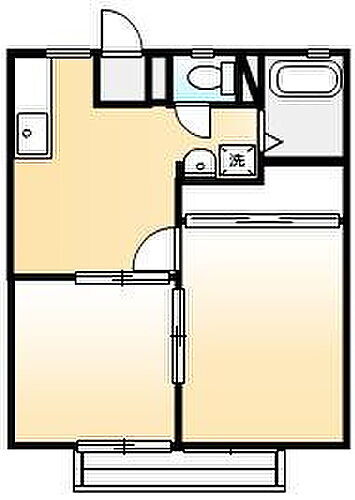サンライフ高屋Ａ・Ｂ 2階 2DK 賃貸物件詳細
