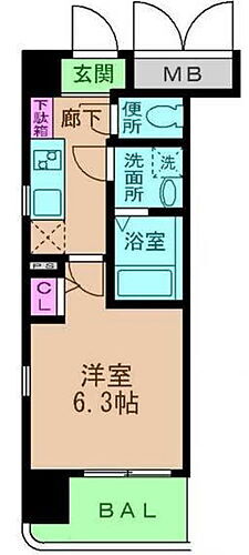エス・キュート上本町イースト 9階 1K 賃貸物件詳細