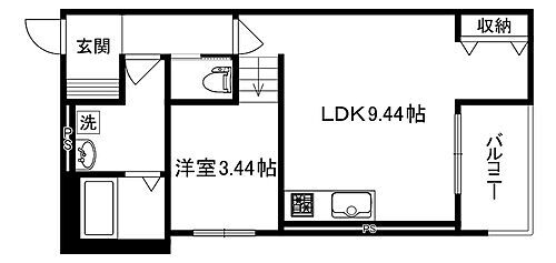 キャルムコート高槻富田 2階 1LDK 賃貸物件詳細