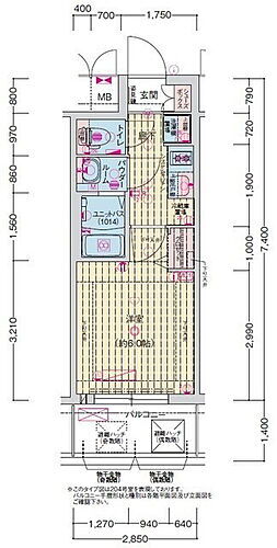 大阪府東大阪市足代北１丁目 新深江駅 1K マンション 賃貸物件詳細