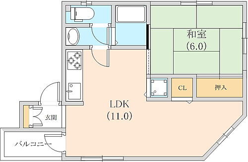 バーベナ 4階 1LDK 賃貸物件詳細
