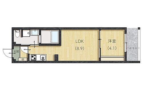 広島県広島市安佐南区祇園6丁目 古市橋駅 1LDK アパート 賃貸物件詳細