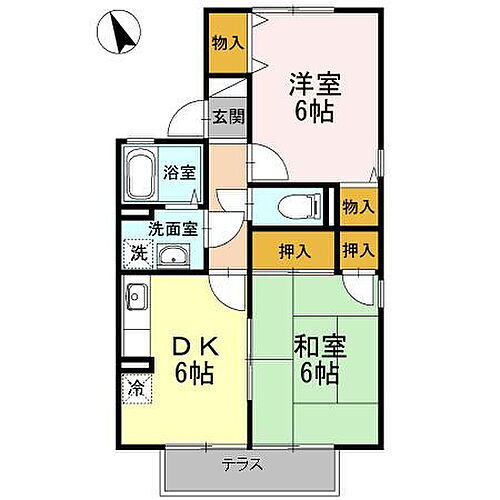 福岡県久留米市宮ノ陣5丁目10-25 宮の陣駅 2DK アパート 賃貸物件詳細