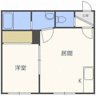北海道札幌市豊平区平岸二条1丁目 豊平公園駅 1DK アパート 賃貸物件詳細