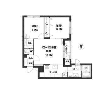 北海道札幌市中央区南十七条西9丁目 幌平橋駅 2LDK マンション 賃貸物件詳細