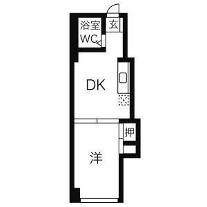 キャッスルニッコー 3階 1DK 賃貸物件詳細