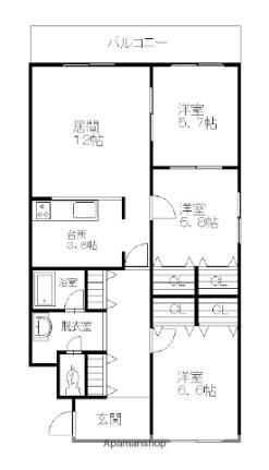 北海道旭川市永山五条15丁目 永山駅 3LDK マンション 賃貸物件詳細