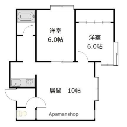 北海道旭川市東光十五条4丁目 緑が丘駅 2LDK アパート 賃貸物件詳細