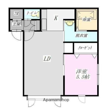 ヴィオーラＢ 2階 1LDK 賃貸物件詳細