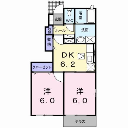 グレイスコート弐番館 1階 2DK 賃貸物件詳細