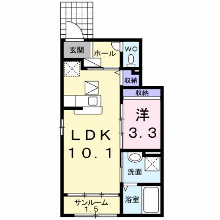 サンマリーン弐番館 1階 1LDK 賃貸物件詳細