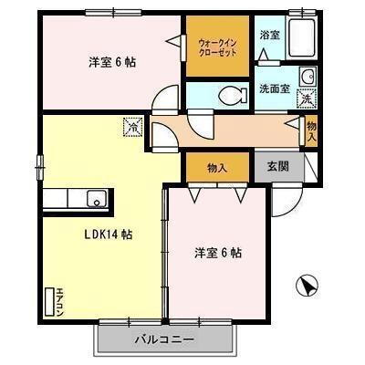 セジュールＧｒａｎｄｅ 1階 2LDK 賃貸物件詳細