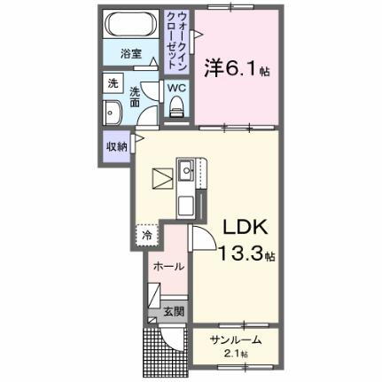 サンライズ桜町Ｂ 1階 1LDK 賃貸物件詳細