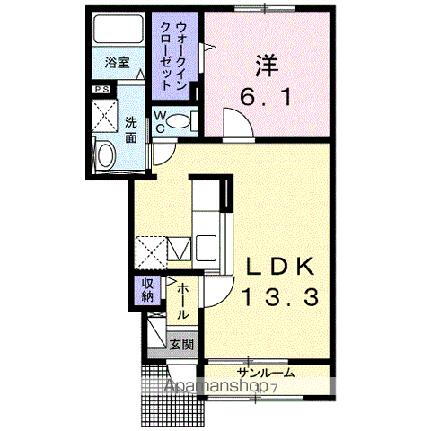 サンブロッサムＡ 1階 1LDK 賃貸物件詳細
