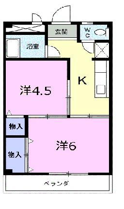 渡辺コーポ 2階 2K 賃貸物件詳細