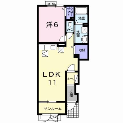 オークヒルズ・ケイ 1階 1LDK 賃貸物件詳細