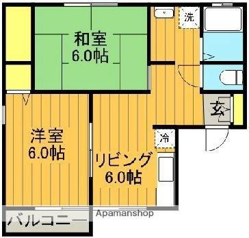 福島県郡山市小原田5丁目 郡山駅 2DK アパート 賃貸物件詳細