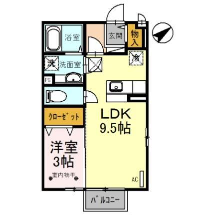 ファミール　　Ｂ 1階 1LDK 賃貸物件詳細