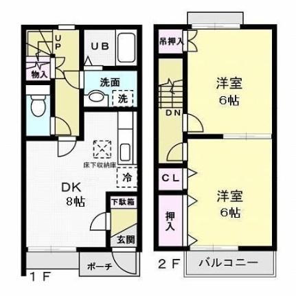 栃木県芳賀郡芳賀町祖母井南1丁目 多田羅駅 2LDK アパート 賃貸物件詳細