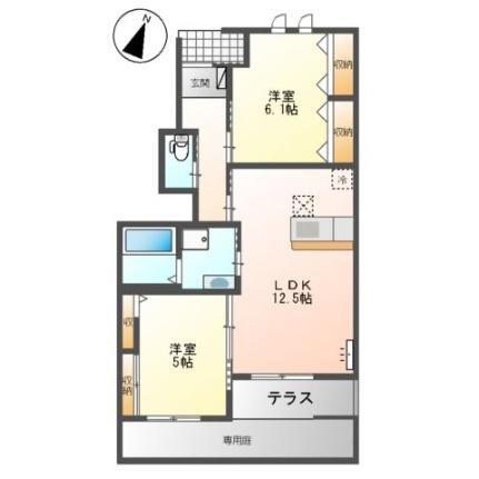 トモニー茜台　風 1階 2LDK 賃貸物件詳細