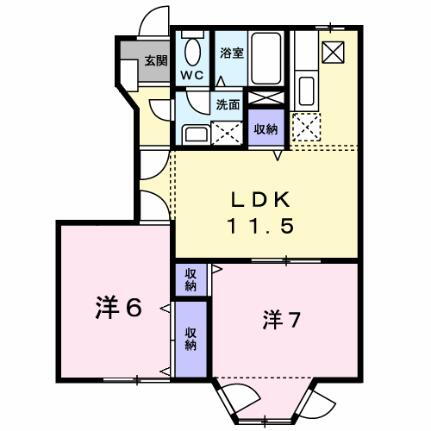 ルミエールＡ 1階 2LDK 賃貸物件詳細
