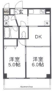 ラルーチェ 6階 2DK 賃貸物件詳細