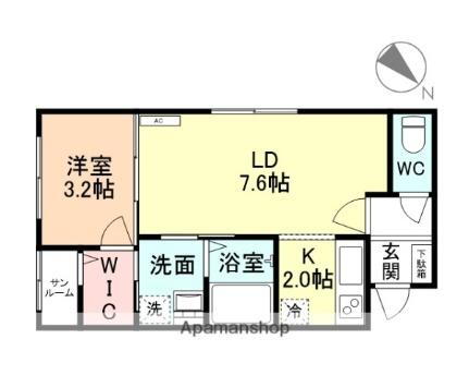 富山県富山市下堀 朝菜町駅 1LDK アパート 賃貸物件詳細