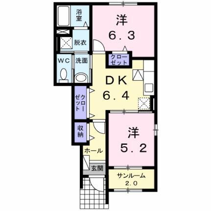 石川県金沢市上荒屋6丁目 金沢駅 2DK アパート 賃貸物件詳細