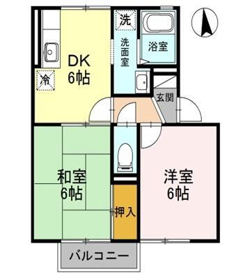 石川県金沢市大友1丁目 2DK アパート 賃貸物件詳細