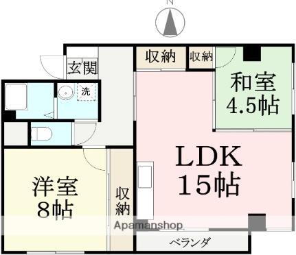 コーポサンクレスト 1階 2LDK 賃貸物件詳細