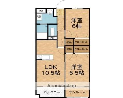 福井県福井市灯明寺3丁目 新田塚駅 2LDK マンション 賃貸物件詳細