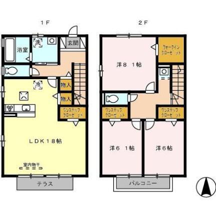 アザレ　蘇原　Ｄ 3LDK 賃貸物件詳細