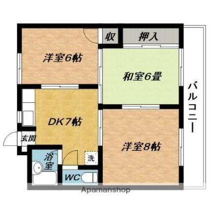 朝日タウンＡ 3階 3DK 賃貸物件詳細
