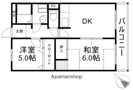 滋賀県野洲市行畑1丁目 野洲駅 2DK アパート 賃貸物件詳細