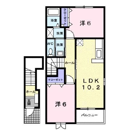 サニーヴィラ貮番館ＩＩ 2階 2LDK 賃貸物件詳細