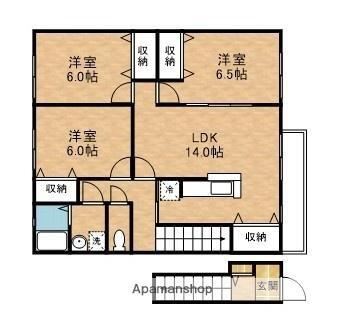 滋賀県東近江市八日市清水3丁目 新八日市駅 3LDK アパート 賃貸物件詳細