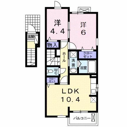 滋賀県東近江市伊庭町 能登川駅 2LDK アパート 賃貸物件詳細