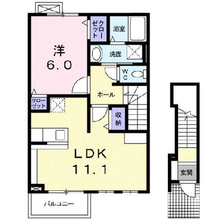 滋賀県甲賀市水口町名坂 水口駅 1LDK アパート 賃貸物件詳細