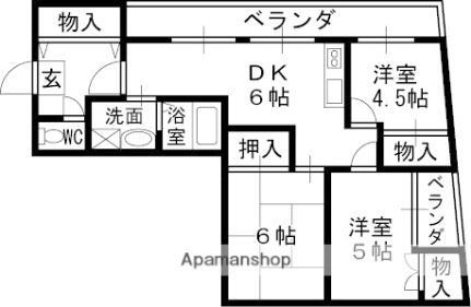 北清水マンション 2階 3DK 賃貸物件詳細
